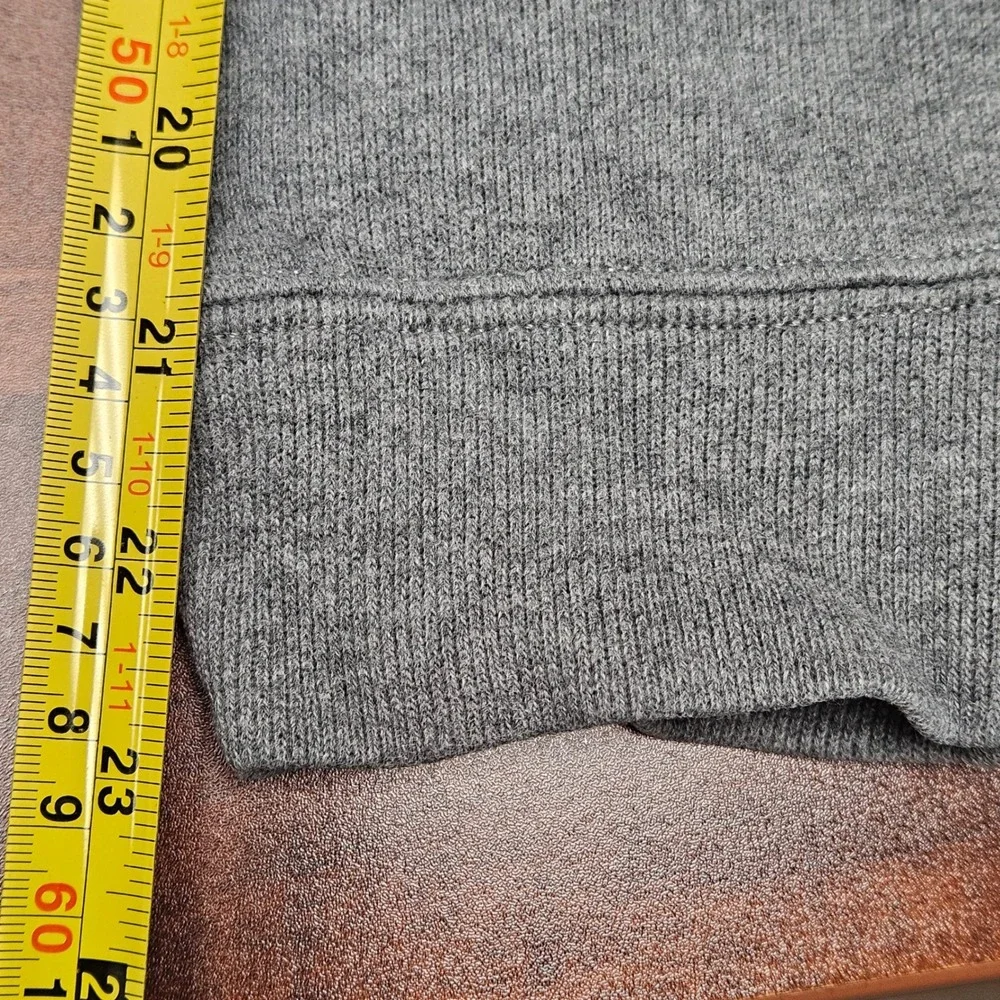 Polo Ralph Lauren Mens Large Gray 1/4 Zip Cotton Pullover Sweater Heather Gray